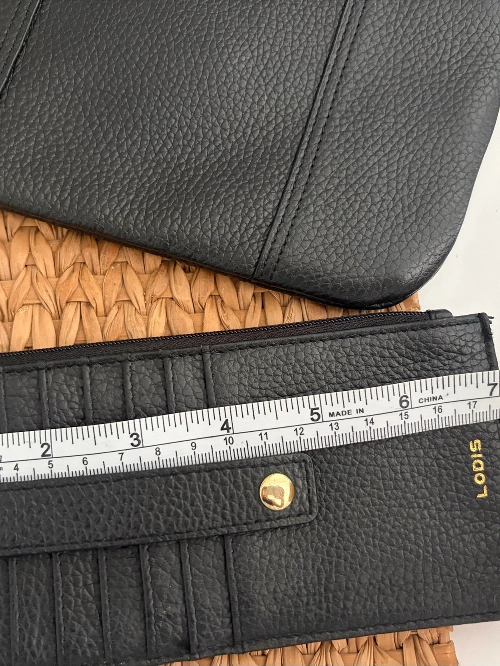 Lodis Black Pebbled Leather Wallet & Cardholder Set